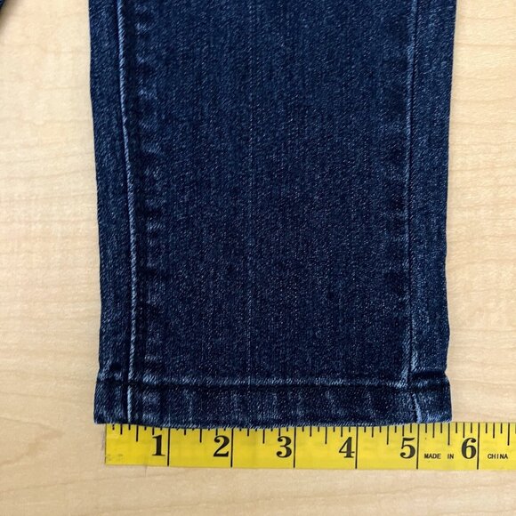 Hybrid Women's Denim Jeans Size 5 Skinny Stretch Buttons Mid Rise Dark Wash Blue - Picture 11 of 11